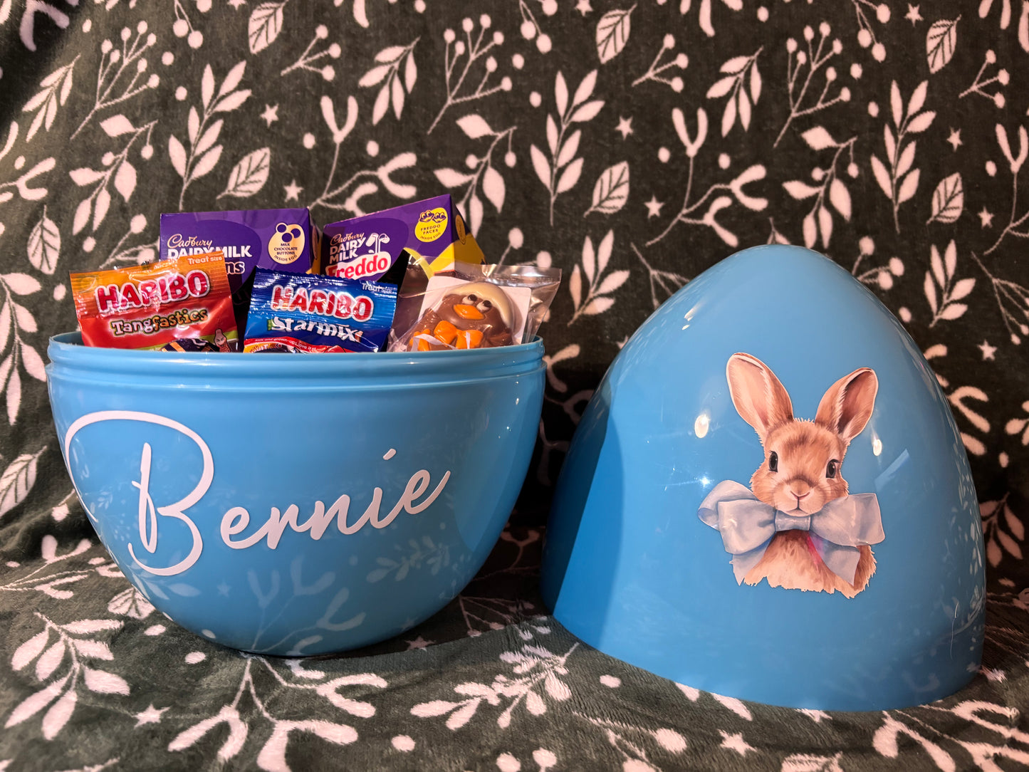 14" Blue Egg WITH CHOCOLATE